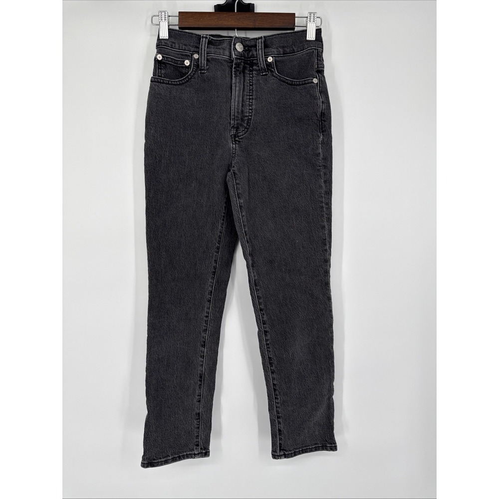 Madewell The Perfect‎ Vintage Jeans Tapered Leg Women's 23P Petite Black Grunge